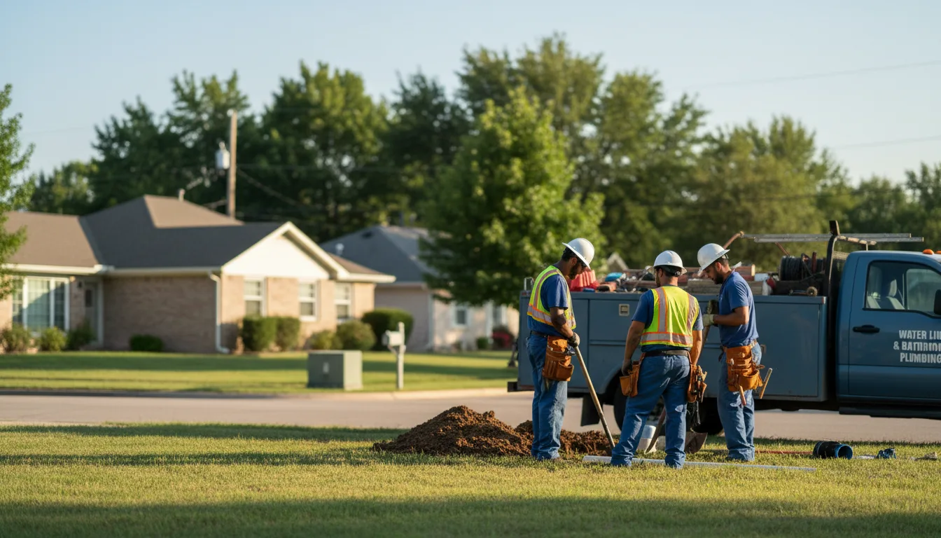 Residential water line and bathroom plumbing service in Westphalia, MO